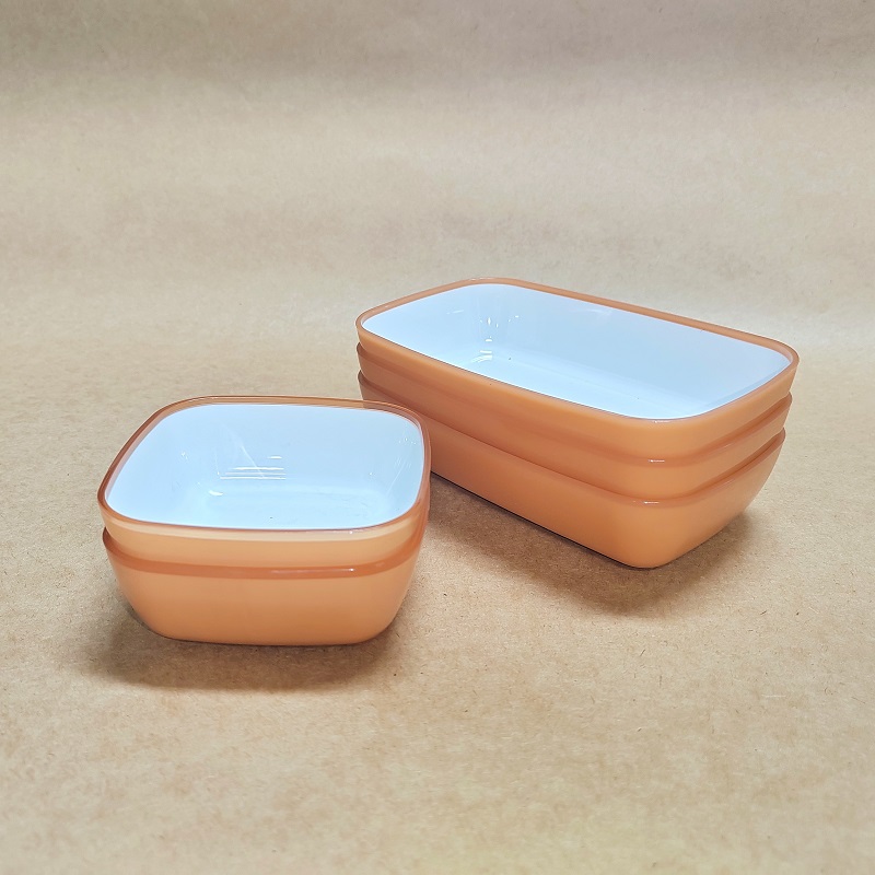 Double-color salad bowls and plates / Orange